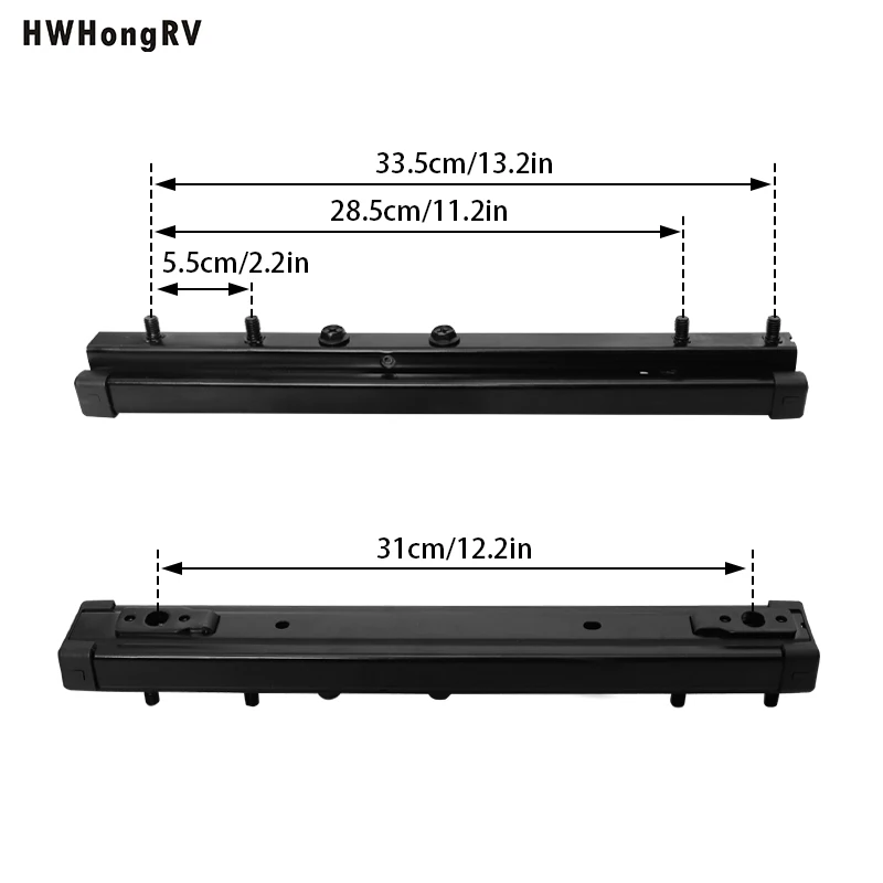 Riel de asiento eléctrico de 347 mm, accesorio de actualización universal, adecuado para actualizar asientos en vehículos comerciales, mpvs y automóviles.