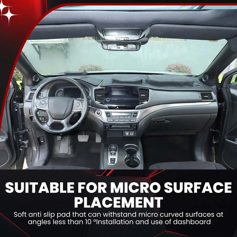 أسود 1 قطعة لهوندا بايلوت 2016-2022 لوحة أدوات تصفيف السيارة تخزين الحماية من الشمس وحصيرة الأشعة فوق البنفسجية اكسسوارات السيارات الداخلية