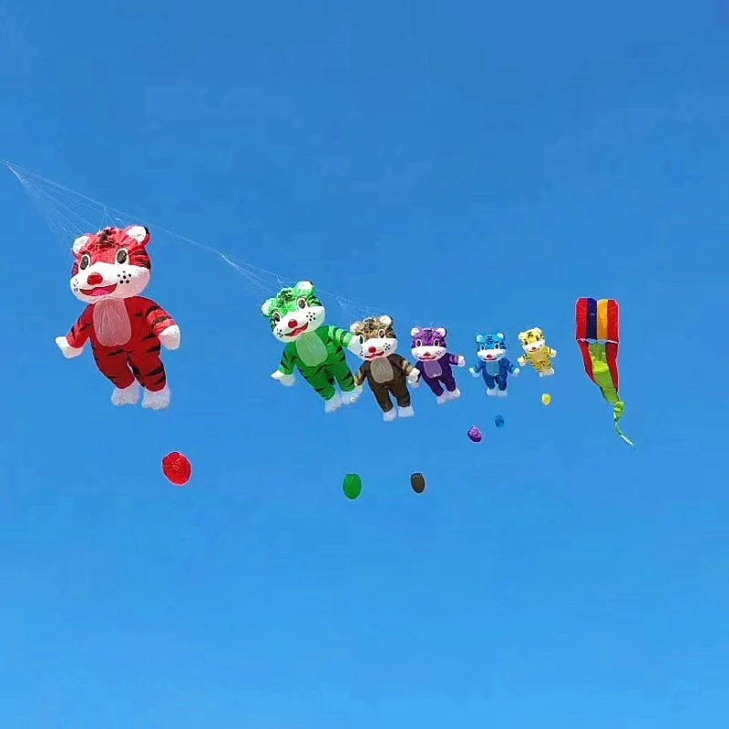 Large inflatable kite tiger kite outdoor toys giant dragon kite inflatable kite giant outdoor games Power kite fishing kite fun