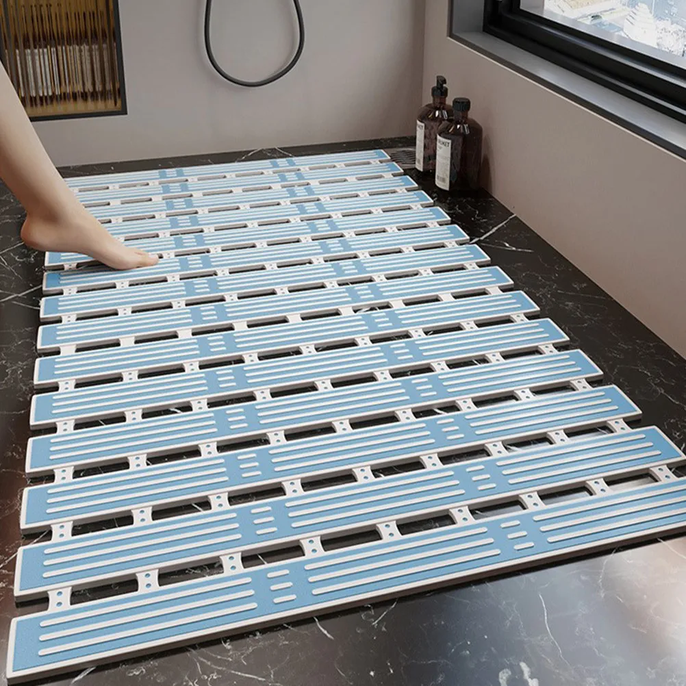 

Противоскользящий коврик для душа из материала TPE с усиленными присосками для пола ванной комнаты, ванны, дома, офиса, детской, игровой комнаты