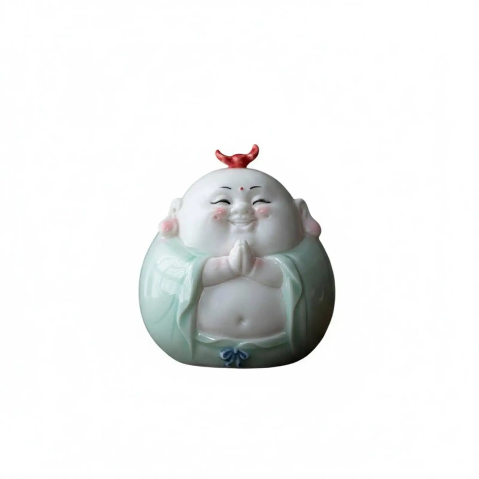 Maitreya Buddha Statue Creative Design Maitreya Buddha Figurine Decorative decor Smiling Monk Statue for Buddhists, Office,