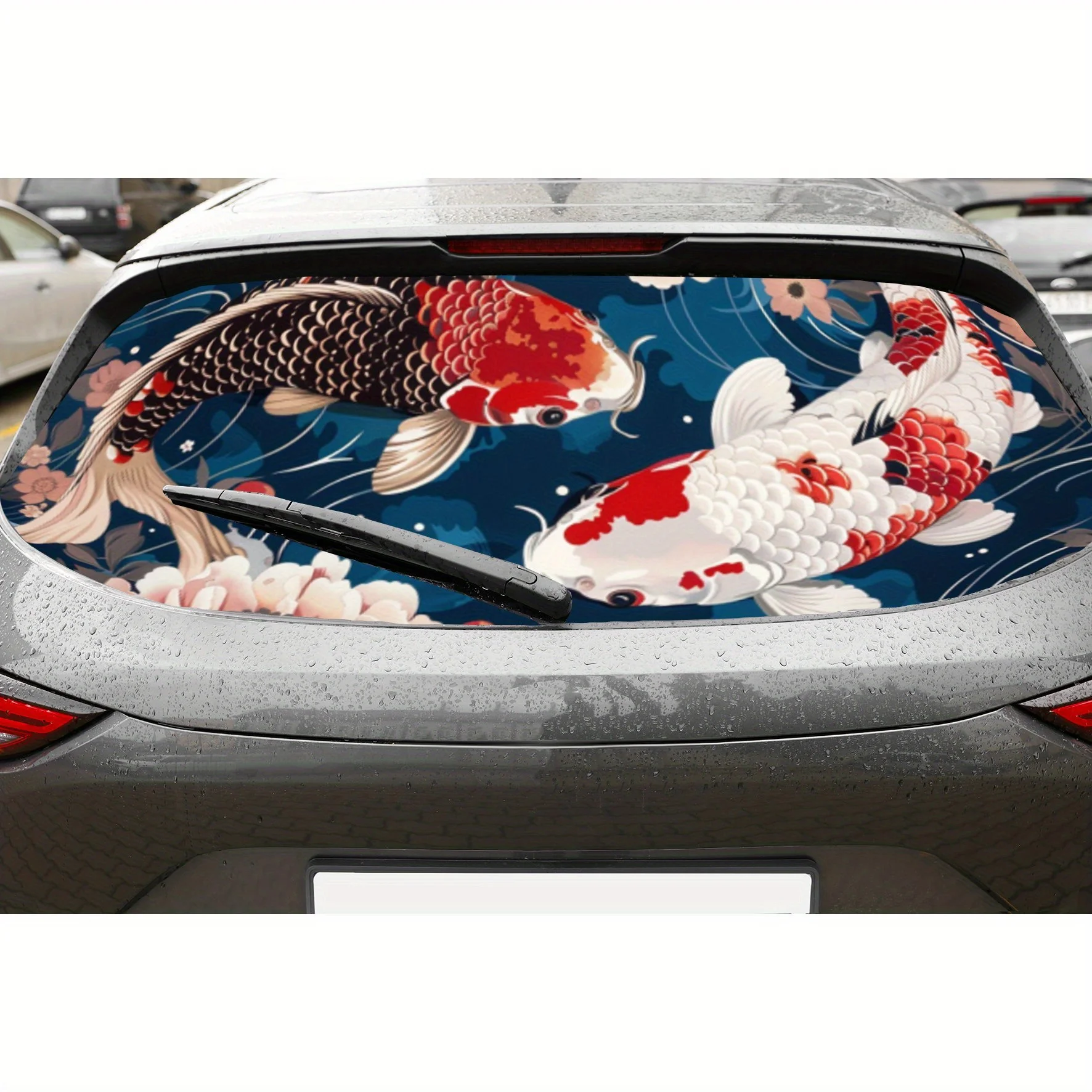 

Print PVC Perforated Car Vinyl Wraps, Durable Car Rear Windshield Sticker, Waterproof Car Rear Window Decal, Privacy Enhancing D