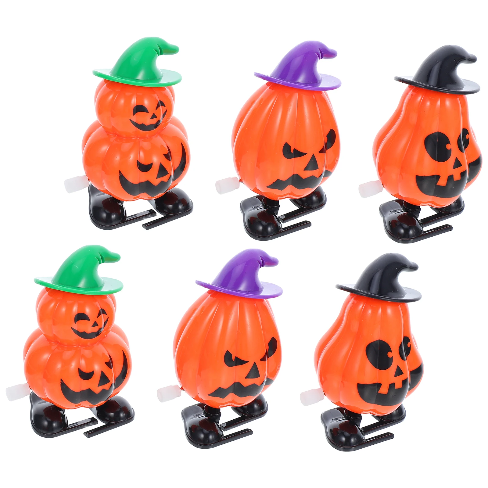 6-delige bulk Halloween-goodies voor kinderen Pompoen Uurwerkspeelgoed Goody Bag Filler Jongen Oranje mandvullers