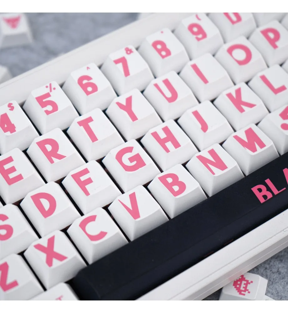 Keycaps Personalized Keycaps PBT Sublimation Customized Cherry Original Factory Height Pink Large Characters 133 Keys