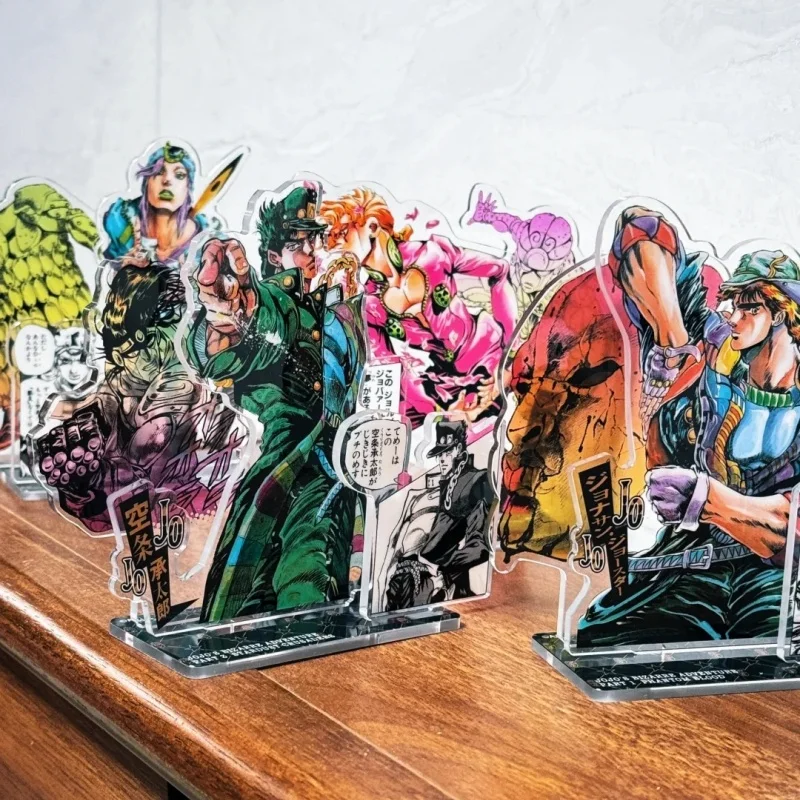 شونين جمب شوب جوجو مغامرة غريبة مشهد أكريليك لوحة جوناثان جوستار جوزيف جوستار كوجو جوتارو مجموعة شخصيات