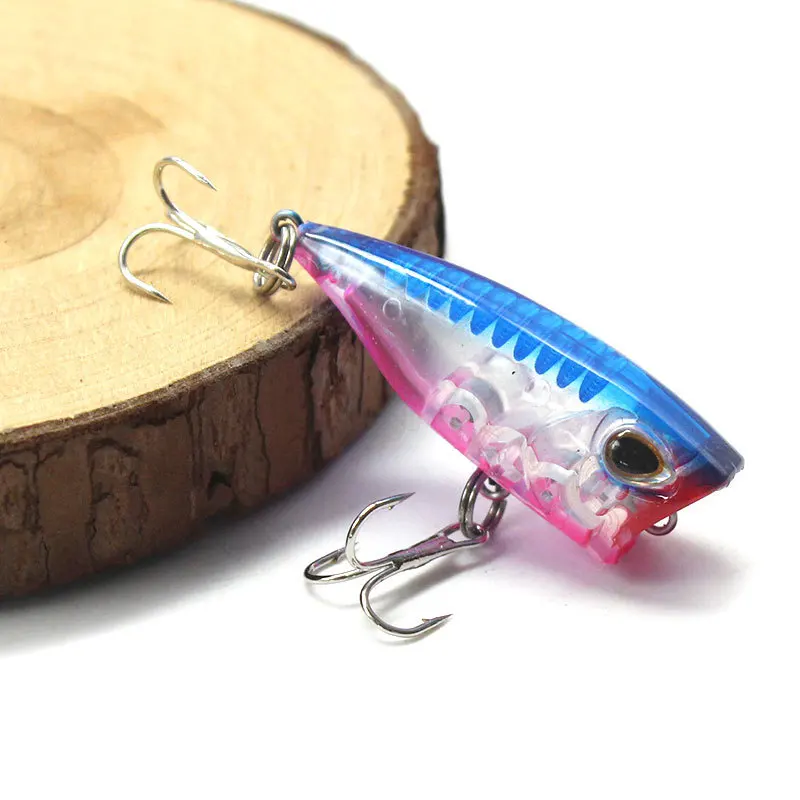 

1PCS 4cm/3.3g ABS Transparent Spinner Bait Small Wave Crawler Surface Tethered Floating Lure Bass Buck Tails Hook Fishing Bait