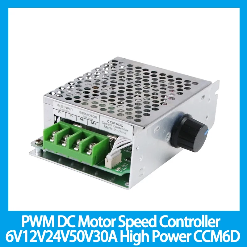 PWM DC Motor Speed Controller 6V12V24V50V30A High Power CCM6D CW CCW Infinitely Variable Speed Control