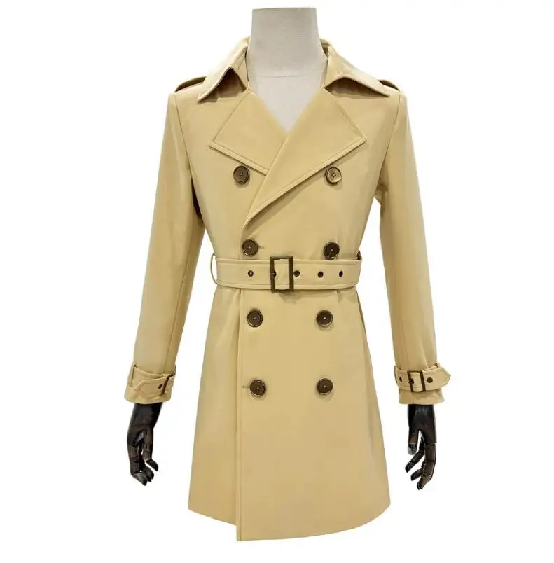 

Anime Akechi Goro Costume Mens Cosplay Strench Sport Coat CLoak Osamu Dazai‌ Halloween Christmas Winter Jacket Belt Outfit