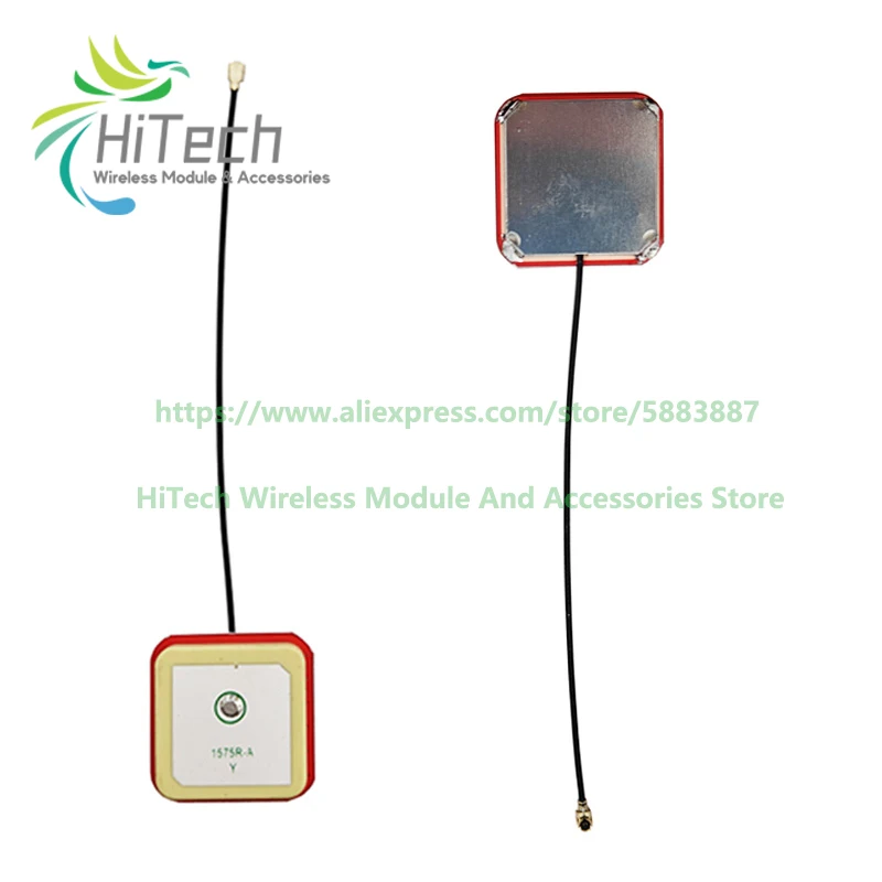 2 piece GPS Antenna 1575R-A Ceramic Active/Passive Build-in Antenna 1575.42MHz IPX U.FL 3-30cm Cable UAV Drone Aerial Positionin