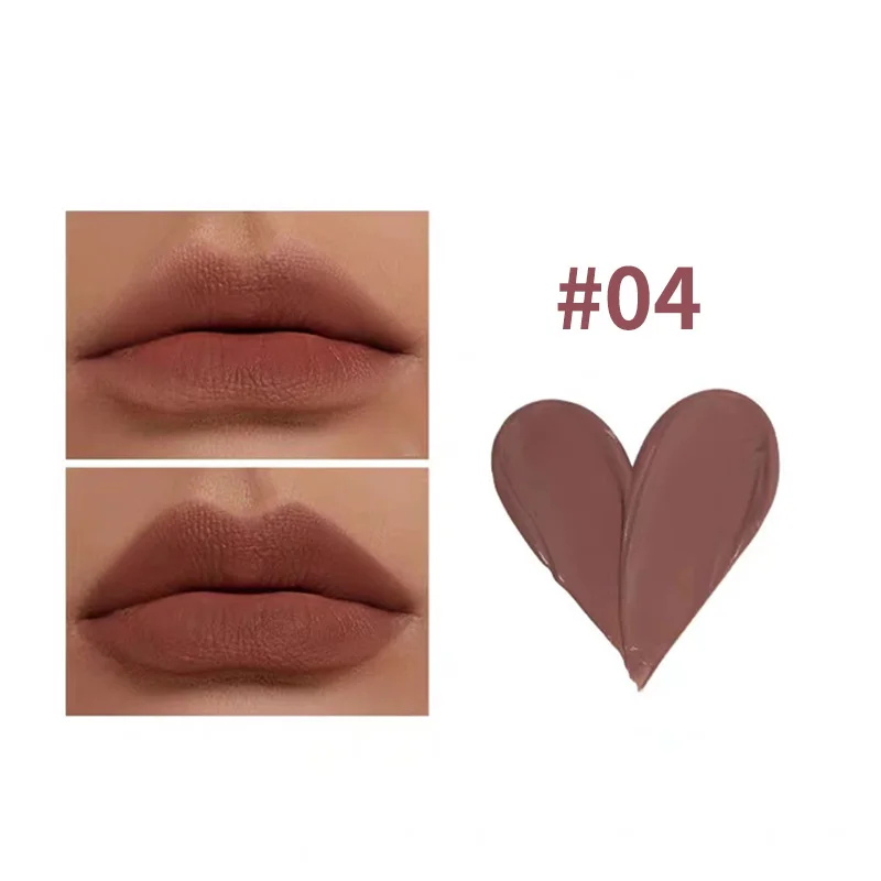 เครื่องมือแต่งหน้า: Retro Matte Velvet Lip Gloss, Matte Lip Gloss Love Matte Lip Glaze ลิปสติกกันน้ํา 5 สีทนทานไม่ Stayin