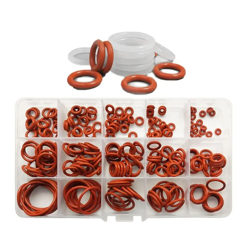 

Silicone O-ring Sealing Gaskets O Ring Waterproof Washer Oil Resistant and High Temperature Oring Repair Box Assortment Kit Sets