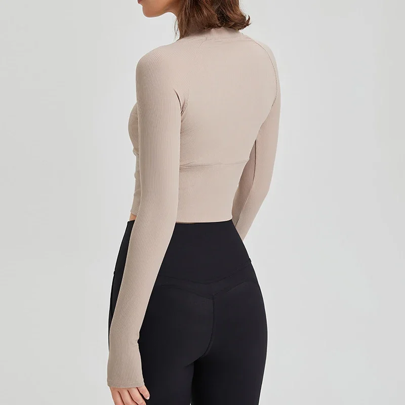 New Autumn Sports Jacket Women Quick-Drying Yoga Jacket Gym Long-Sleeved Coat Women Running Breathable Yoga Clothes