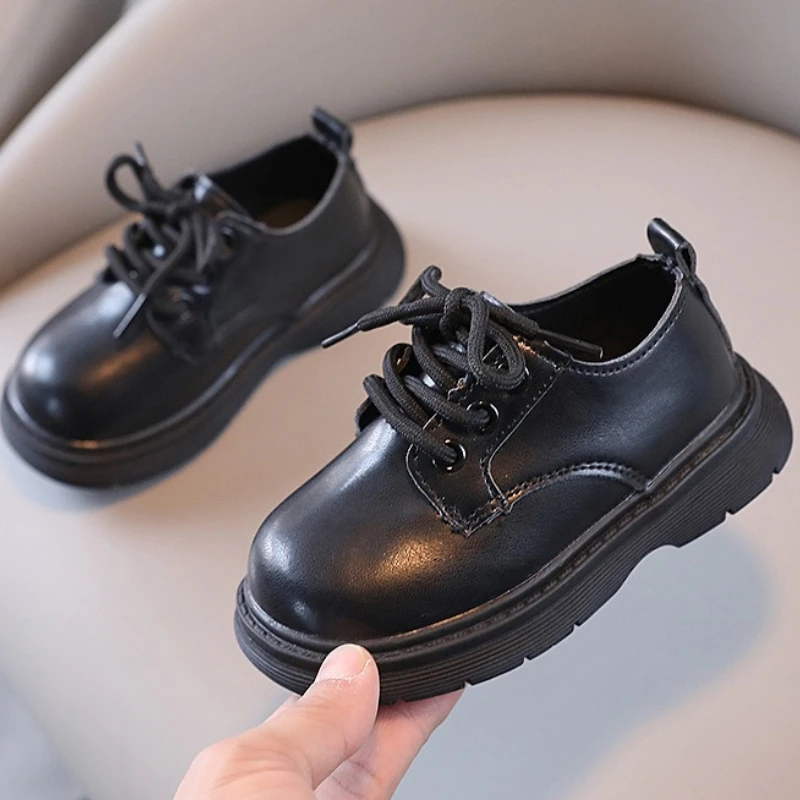 Spring Boys British Style Shoe2026New European Style Child Soft Dress Shoe Fashion Boy Party Performance Shoe Child LeatherShoe