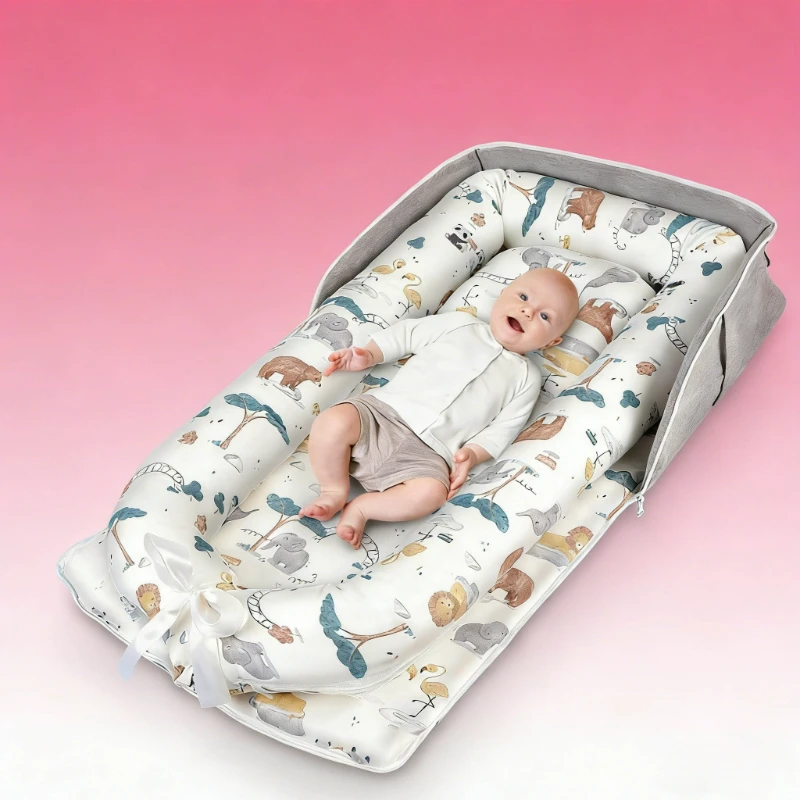 

Новая переносная кроватка-люлька 2026 года: складная, портативная, для новорожденных, младенцев и малышей, с дизайном сумки через плечо