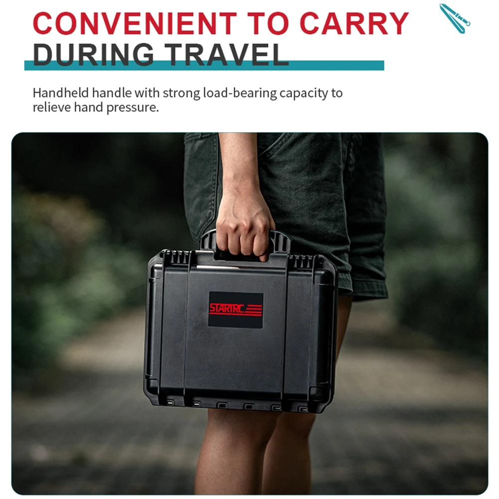 

ABJU Storage Box for GOPRO12/11 Hard Case Double Layer Storage Portable Waterproof Case Camera Organizer Accessories