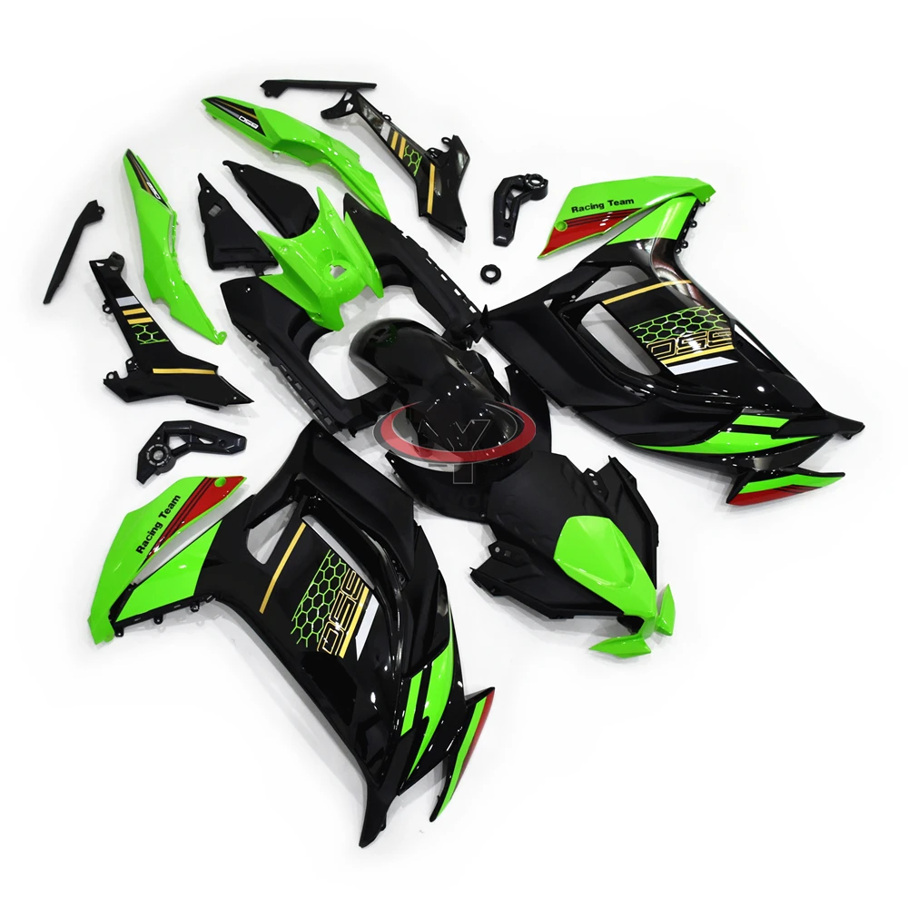 For ninja650 2020 2021 2022 2023 Green-black gold grid print Bodywork Cowling Fit ninja 650 Motorcycle Full Fairing