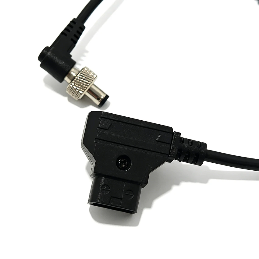 D-Tap B-Type Male to Right Angle DC 5.5x2.5mm Adapter Power Cable with Lock Spring Wire/Straight Line For Camera Monitor