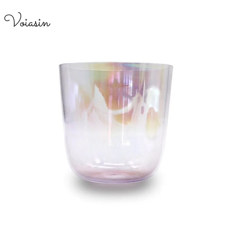 

6/7/8Inch Singing Bowl, Gradient Purple, Top High-end Series Voiasin Clear Quartz Crystal Bowls, with Suede Mallet Set