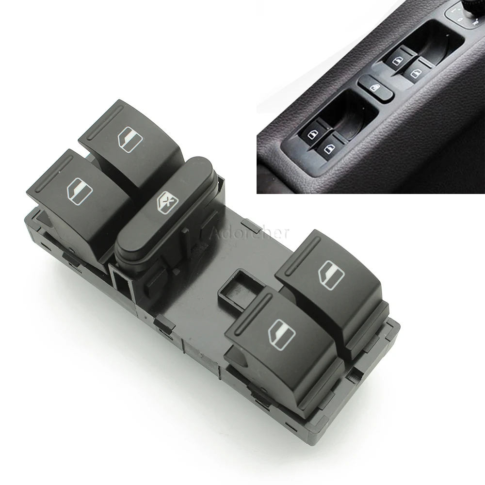 1PC Power Window Lifter Control Switch Button Fit For VW Tiguan Jetta Golf MK5 MK6 Rabbit Passat B6 B7 3C 1K4959857B Accessories