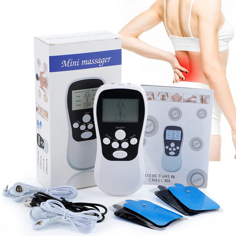 8 Modes Tens Unit EMS Muscle Stimulator Physiotherapy Microcurrent Low Frequency Pulse Anti-cellulite Electric Body Massager EMS