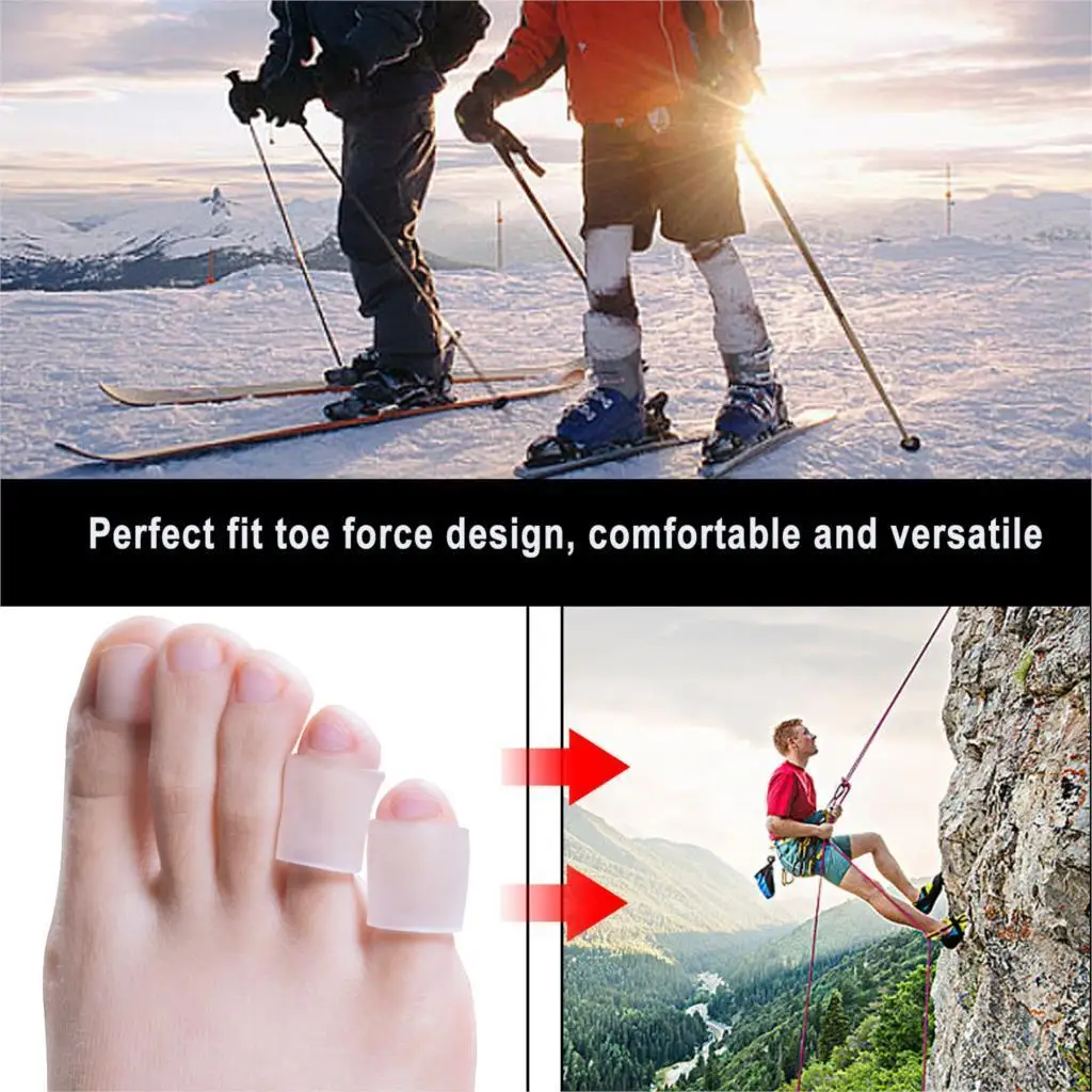 

1/2/5/10/15/20Pairs Gel Little Toe Protector Foot Corns Anti-Wear Hole Toes Separator Protection Pad Calluses Blister Pedicure