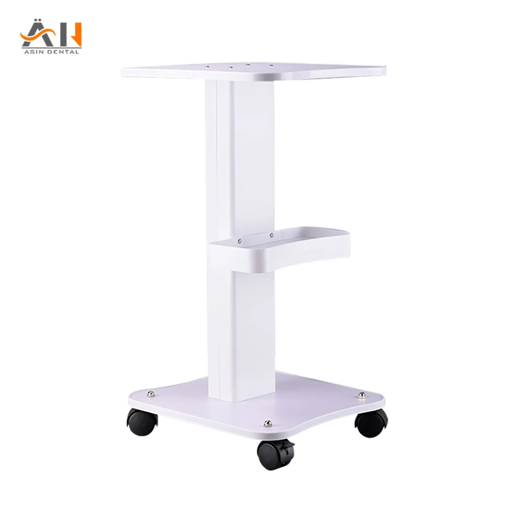 Beauty Equipment Double-layer Storage Rack Rolling Wheel Beauty Salon Household Trolley Cart Face Skin Care ToolsWooden Material