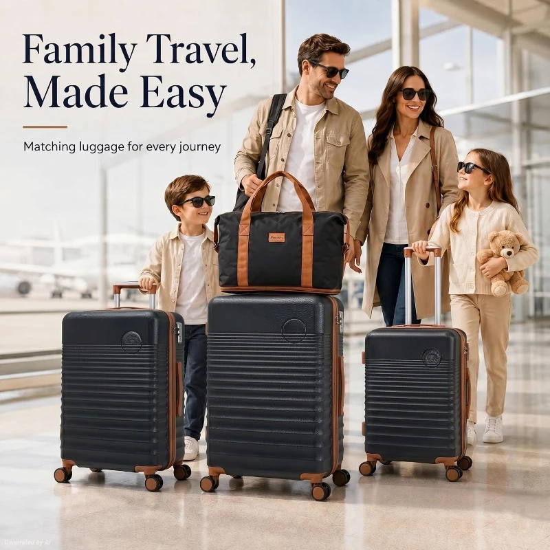 5 Piece Hardside Luggage Set A - đánh giá và giá Travel Lock Tsa Approved