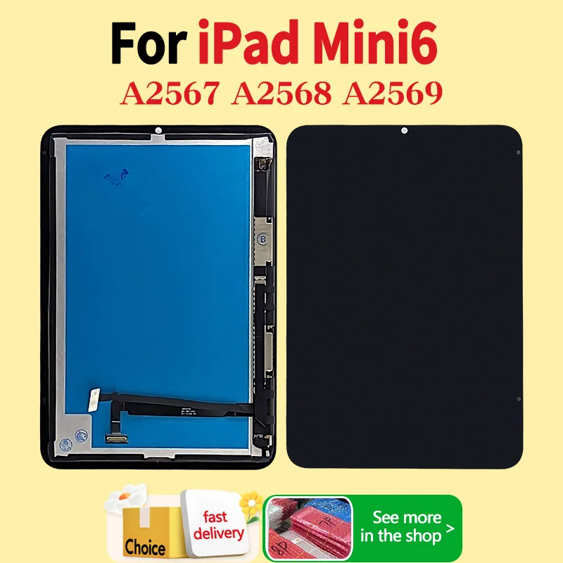 

100%Test LCD Display 8.3''For iPad Mini 6 Mini6 A2567 A2568 A2569 LCD Screen Touch Digitizer Assembly Panel Replacement Parts