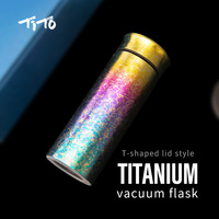 TiTo Titanium 400ml Thermos Bottle Water Coffee Mug Cup Crystal Rainbow Craft Hydroflask Portable Vacuum Flasks & Thermoses