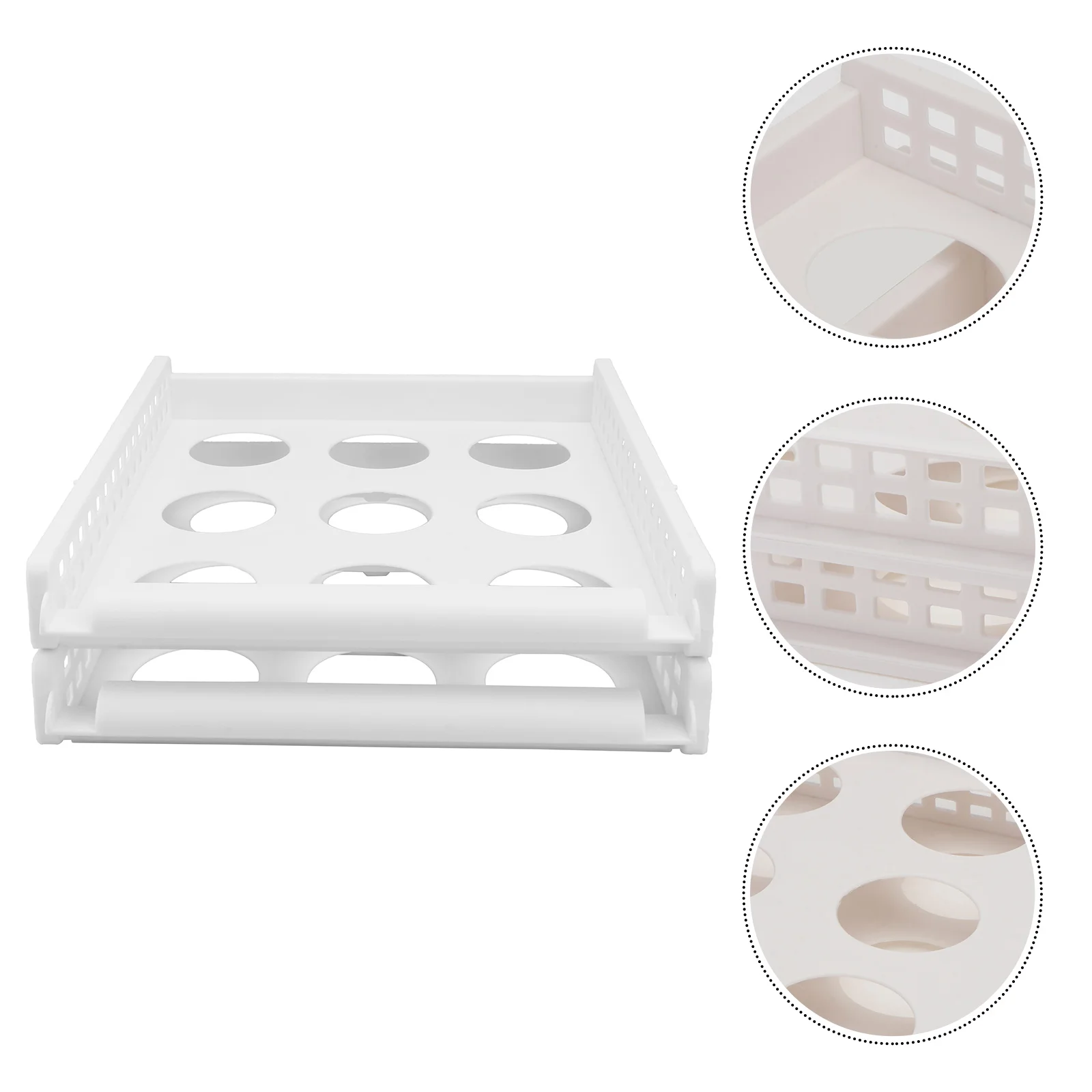 

2 Pcs Plastic Clothes Storage Divider ganizer White Wardrobe Drawer Neat Closet Bins Boxes Stacking