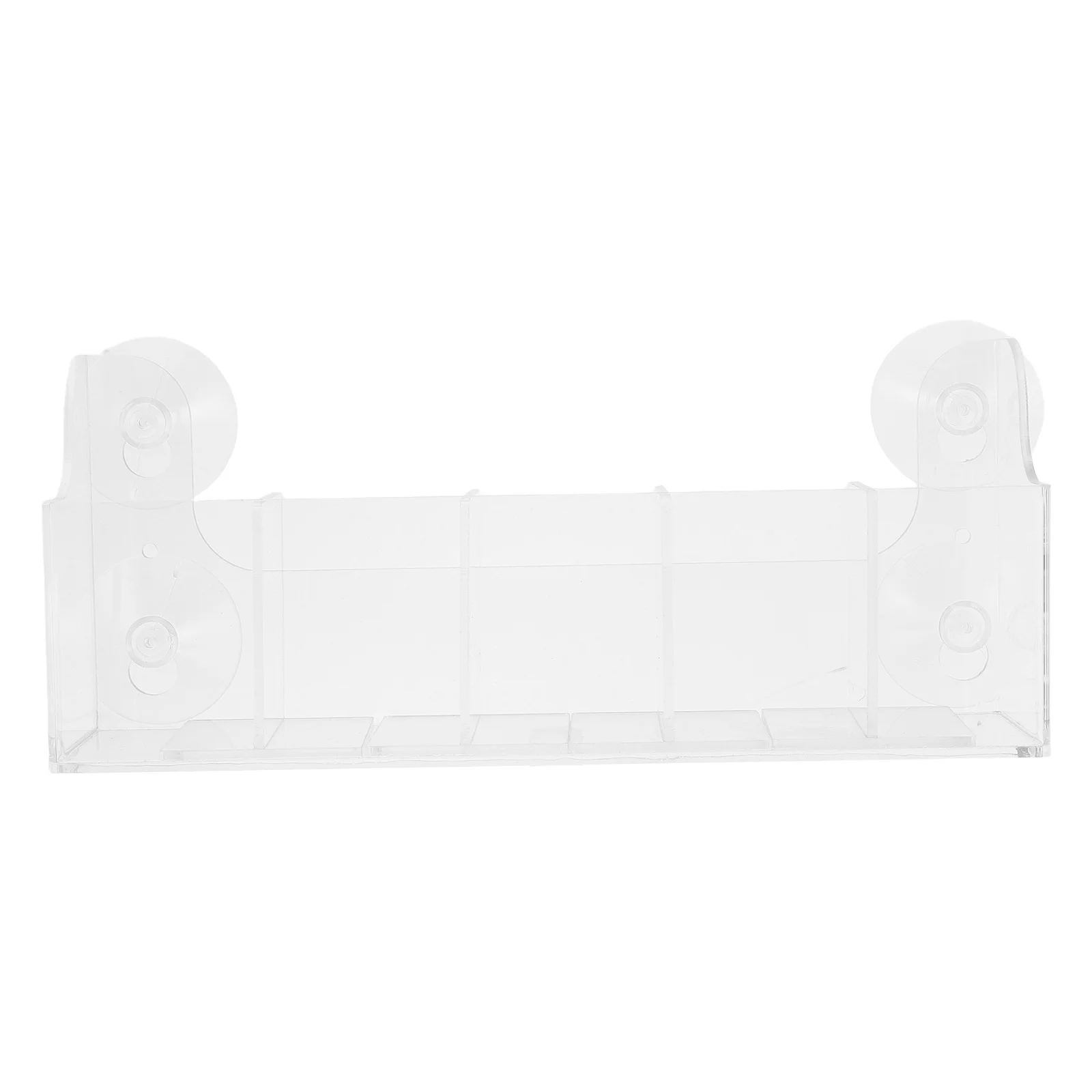 

4pcs Fridge Door Beverage Organizer Strong Suction Cups Adjustable Compartments 5 Section Storage Rack For Refrigerator Acrylic