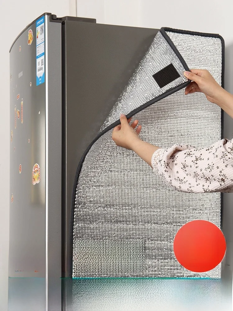 Película de Proteção Solar e Isolamento Térmico para Refrigerador e Freezer Vertical, Cortina Protetora Solar e Painel Bloque...