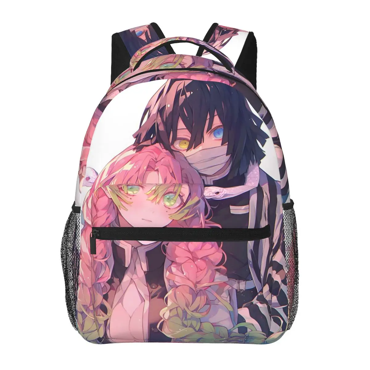 Mitsuri Kanroji i Iguro Obanai plecaki chłopcy dziewczęta Bookbag studenci torby szkolne plecak dziecięcy torba na ramię o dużej pojemności