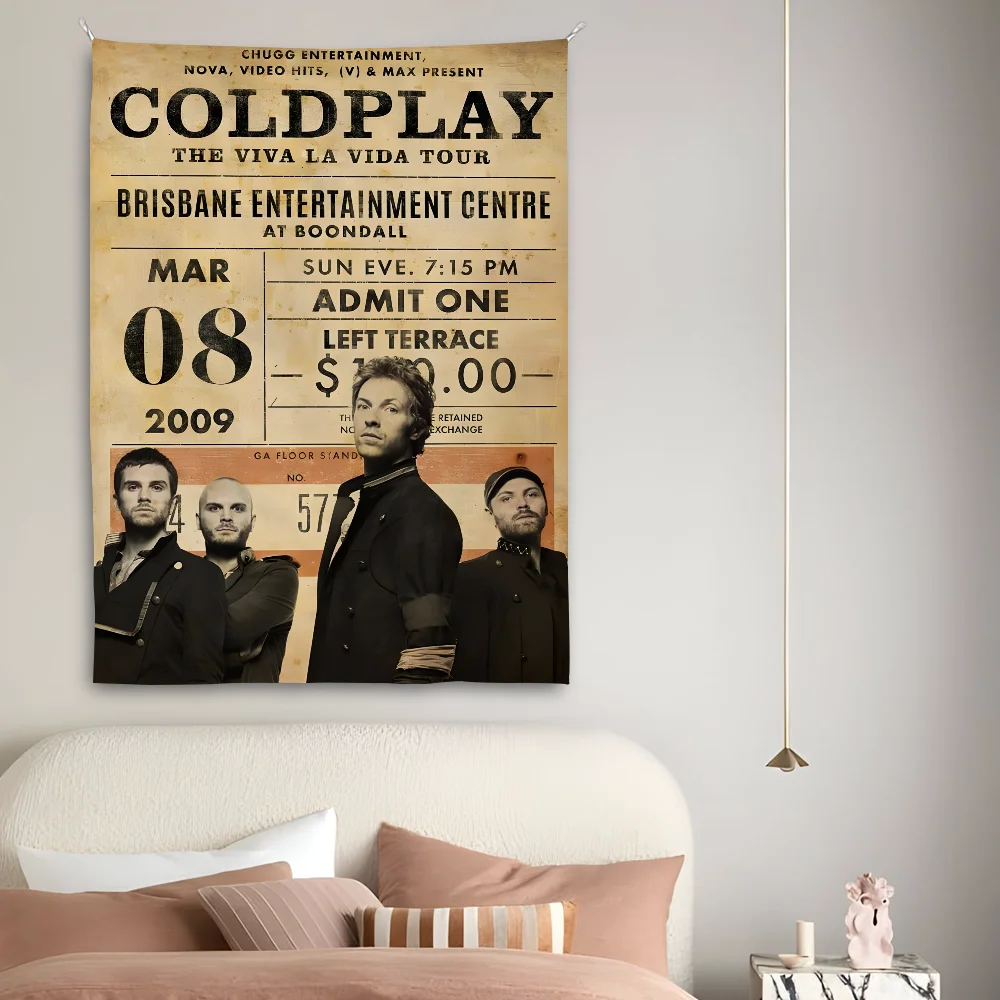 C-ColdplayS Band Rock Roll Tapestry Perfect For Home&Living Bedroom Decor Wall Art Backdrop Banner