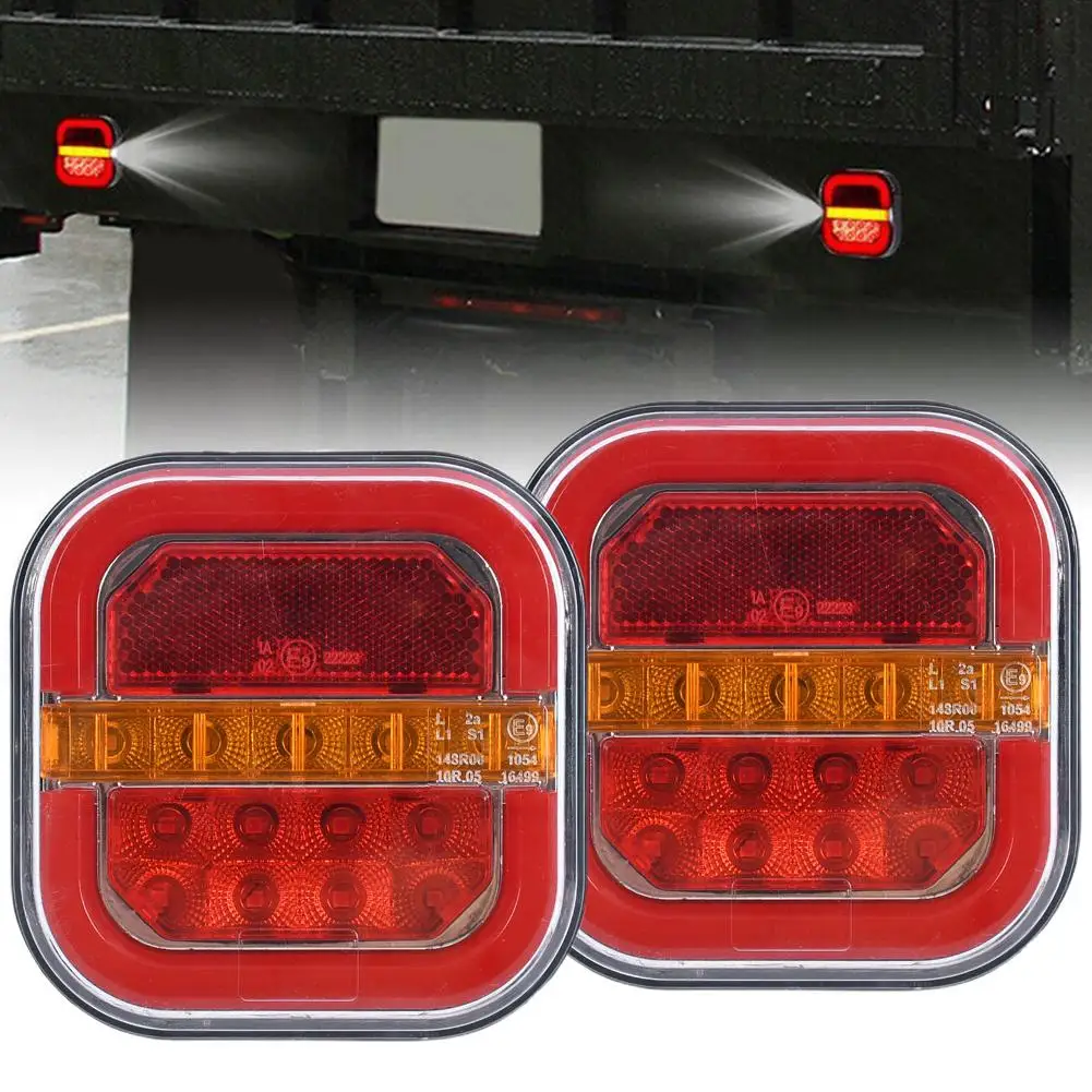 

1 Pair 12V 26LED Truck Rear Tail Light LED Turn Signal Indicator Waterproof Brake Light For Car ATV RV Trailer Y8I9