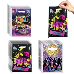 80s Gift Bags Birthday Party Decoration 90s Goody Biscuit Package Retro Disco Candy Bag Baby Shower Kids Gift For Party Supplies