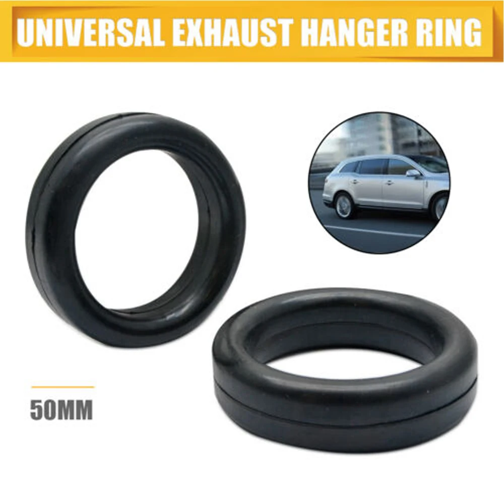 

Pair Exhaust O-Ring Rubber Muffler Hanger Ring Bracket Exhaust Pipe Insulation Mount Car Accessories 50mm EPDM