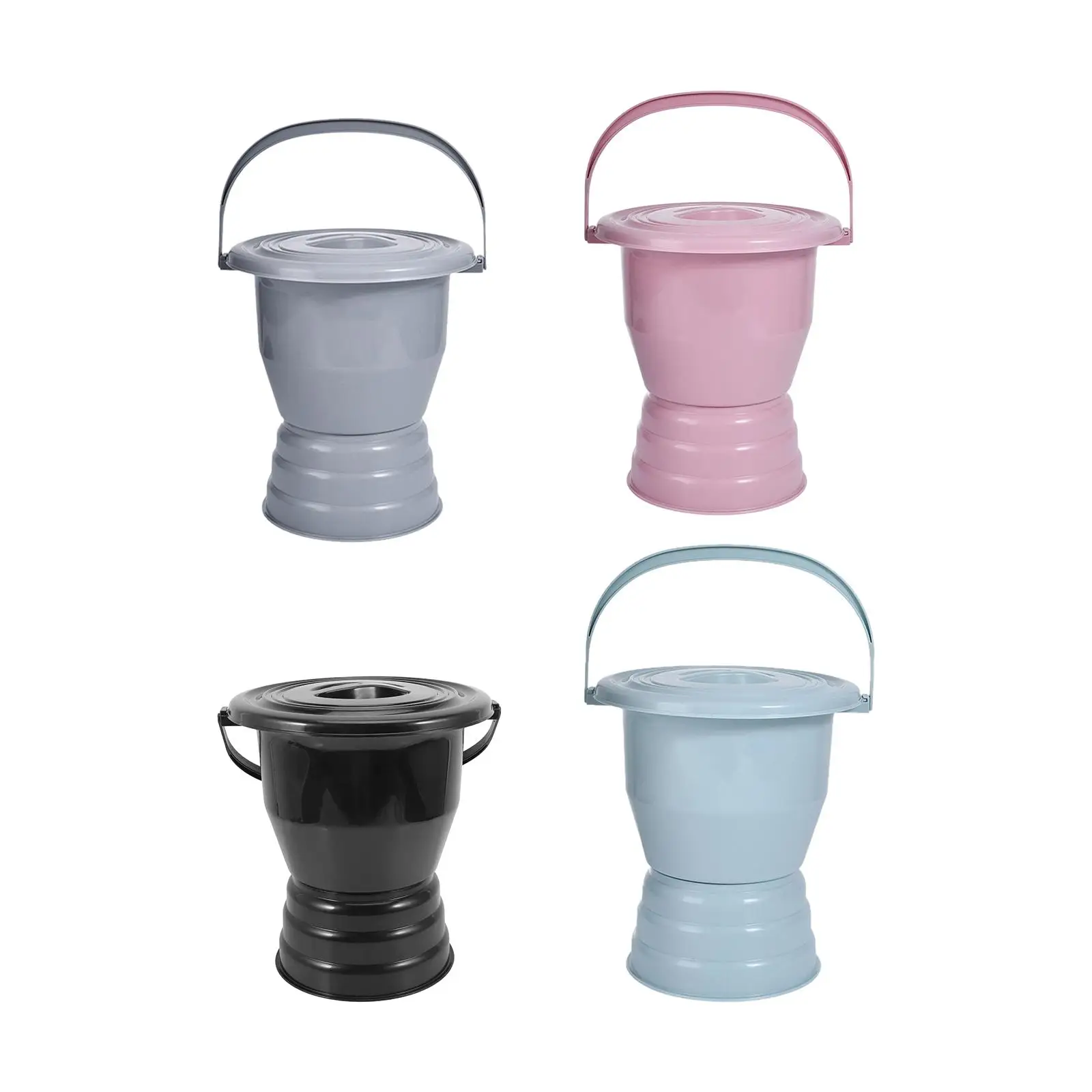 

Spittoon Urinal with Lid Pot Easy Movement Night Commode Bucket Potty Bucket Chamber Pot for Bedroom Home Indoor