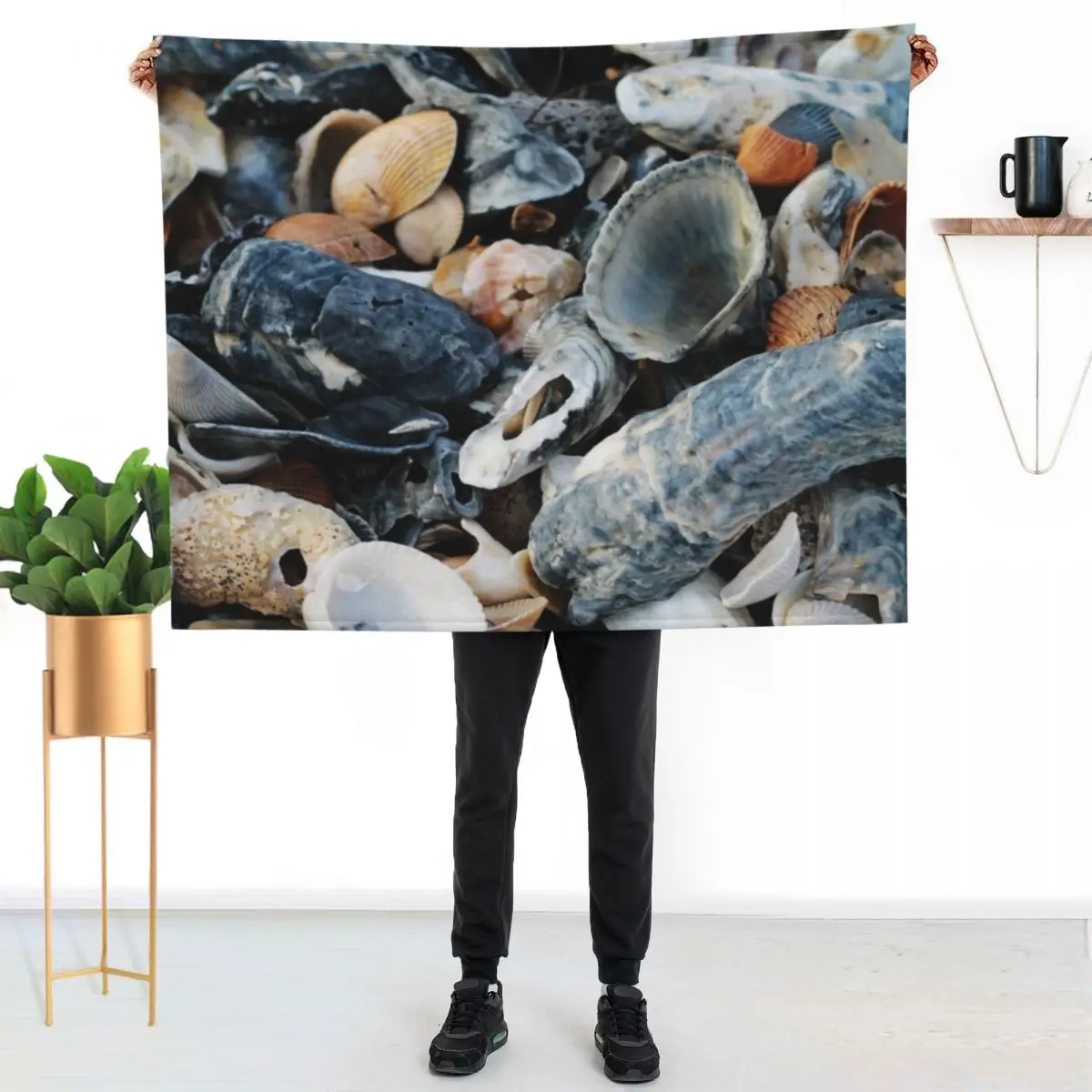 Shells Throw Blanket Soft Big Designers Blankets For Sofas Plush Weighted For Baby Blankets