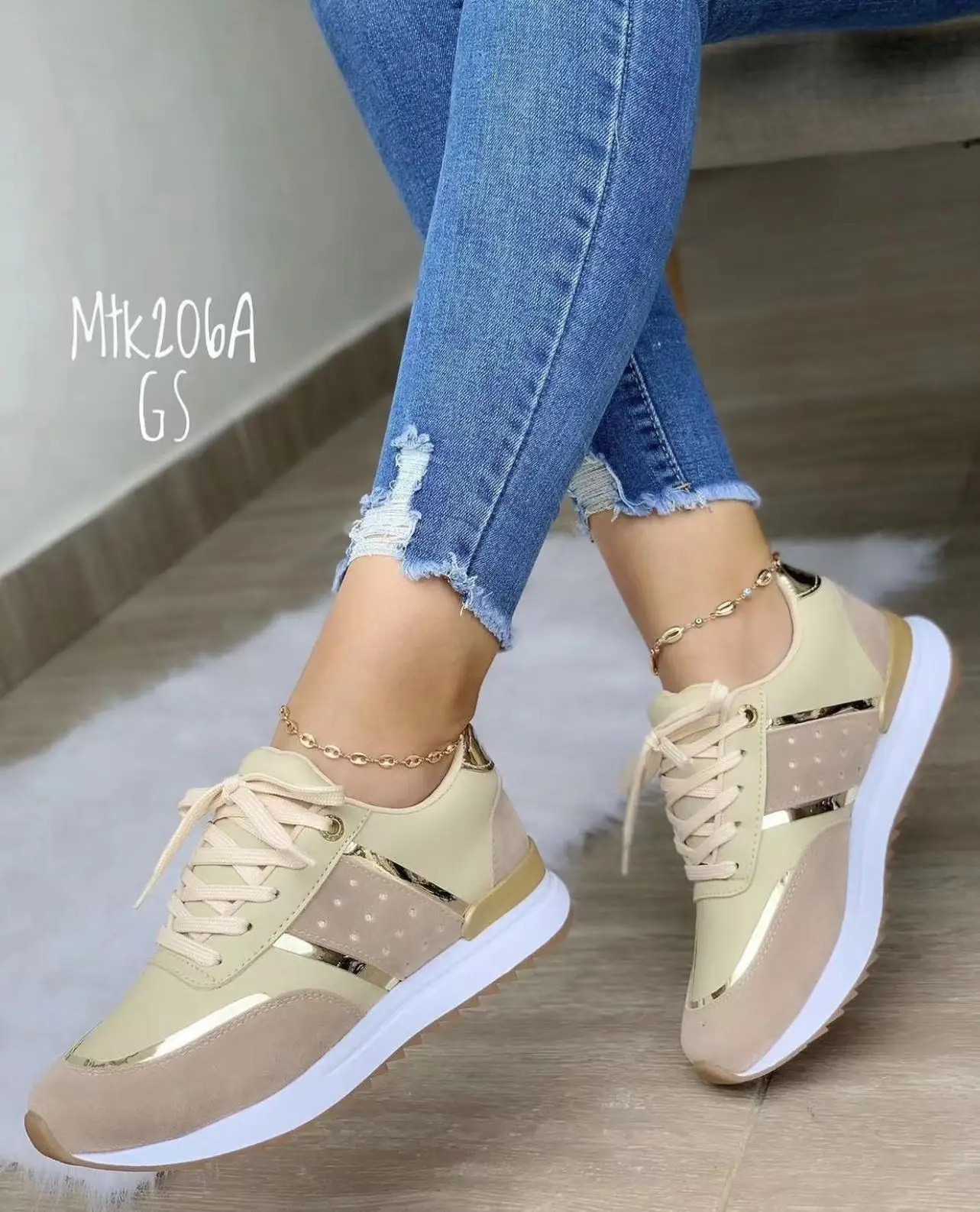 Women Platform Sneakers Shoes Leather Casual Sport Shoes Ladies Outdoor Running Plus Size Vulcanized Shoes Zapatillas Mujer