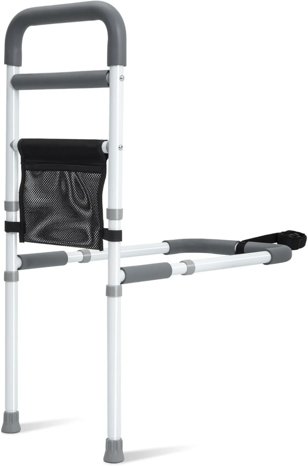 Adjustable Bed Safety Rails for Seniors - Fall Prevention with Storage Pocket, Fits All Bed Sizes