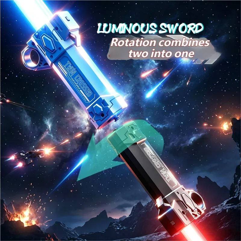 Outdoor Toy Bright Sword Multi-Color Flash LED Light Shine Cosplay Rotate Sword Toy Party Family Interactive Toy For Kids Adult view 4
