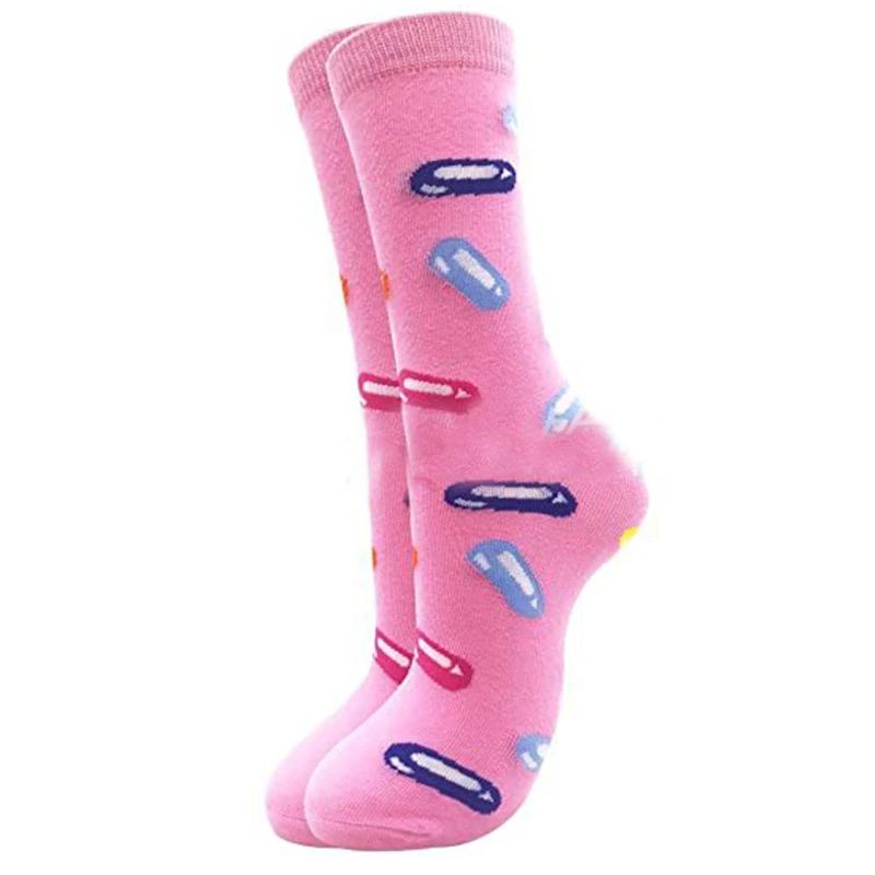 Men Women Novelty Cotton Socks Doctor Nurse Funny for Pill Electrocardiogram Stethoscope Printed Tube Drop Shipping