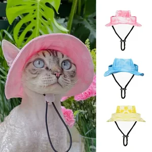 小さな犬の猫の帽子猫カウボーイハット耳穴小さなペットの誕生日パーティー猫猫帽子犬子犬犬子猫帽子チワワ帽子帽子 耳障りな10の最高の販売犬の帽子-11