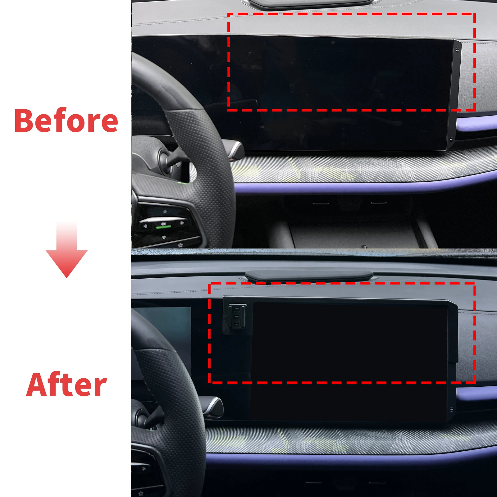 for Changan UNI-T UNIT 12.8inch 2023 2024 2025 2026 LHD Dashboard Phone Mount Car Bracket Simple Setup