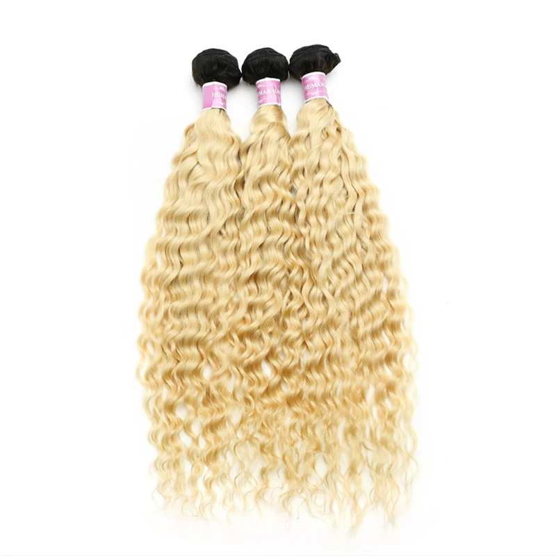 Diva Me 1B 613 Blonde Ombre Deep Wave Bundles mit Verschluss 8–30 Zoll brasilianisches Remy Haar 2 3 4 Bundles mit 4x4 Spitzenverschluss – Detail 6