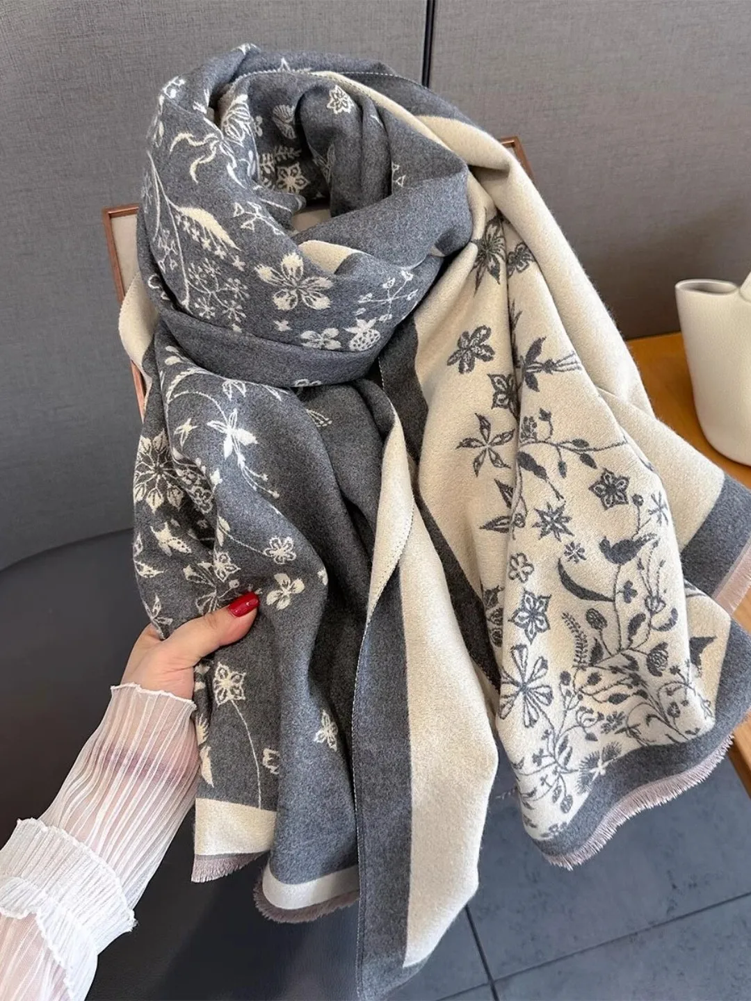Echarpe-en-cachemire-cysan-kere-pour-femme-epaissie-et-chaude-tendance-pour-l'automne-et-l'hiver-motif-floral-vegetal-double-face
