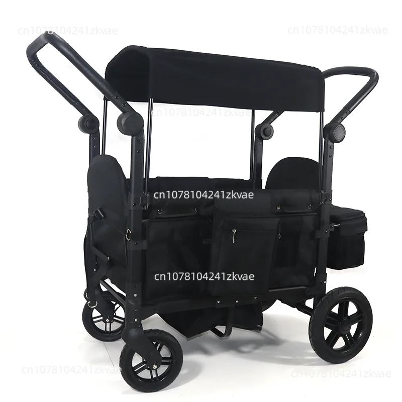 4 Wheels Sports Collapsible Folding Wagon Utility Cart Beach Folding Wagon For Children