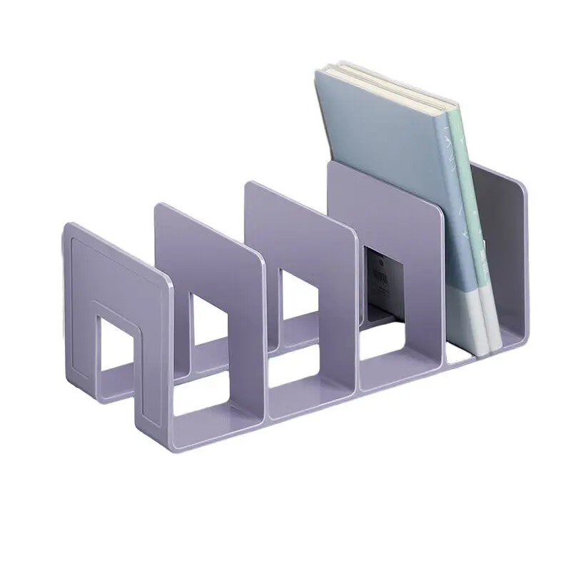 Clear Thick Bookend Plastic Bookshelf Book Storage Rack Desktop Bookshelf Organizer Student Book Holder School Library Stationer