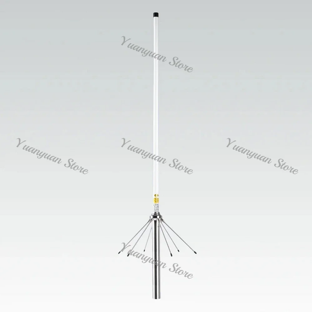 High-Efficiency UV Dual-Band Antenna 144/435MHz VHF/UHF Full Coverage Durable Fiberglass Base Ideal for Outdoor Walkie-Talkie